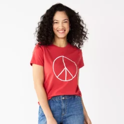 Women's Sonoma Goods For Life® Patriotic Graphic Tee -Outlet Clothiza Store 5757625 Red Peace
