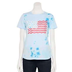 Women's Sonoma Goods For Life® Patriotic Graphic Tee -Outlet Clothiza Store 5757625 Tie Dye Flower Flag