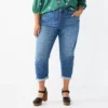 Plus Size Sonoma Goods For Life® Premium High-Waisted Boyfriend Jeans