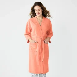Women's Sonoma Goods For Life® Cloud Knit 3/4 Sleeve Robe -Outlet Clothiza Store 5780935 Blush