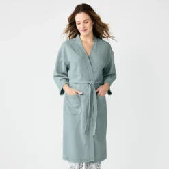 Women's Sonoma Goods For Life® Cloud Knit 3/4 Sleeve Robe -Outlet Clothiza Store 5780935 Gray