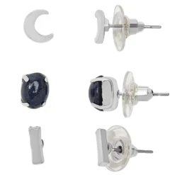 Sonoma Goods For Life® Silver Tone Celestial Stud Earring Set