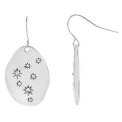 Sonoma Goods For Life® Etched Stars Organic Metal Drop Earrings