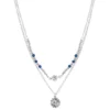 Sonoma Goods For Life® 2 Row Blue Beaded Radial Starburst Pendant Necklace