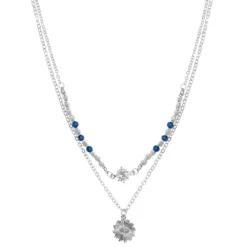 Sonoma Goods For Life® 2 Row Blue Beaded Radial Starburst Pendant Necklace