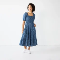 Women's Sonoma Goods For Life® Smocked Tiered Midi Dress