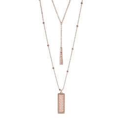 Sonoma Goods For Life® Casted Filigree Nickel Free Rectangle Hi Lo Necklace