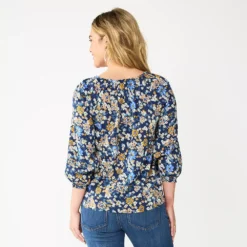 Women's Sonoma Goods For Life® Three-Quarter Sleeve Top -Outlet Clothiza Store 5806184 ALT