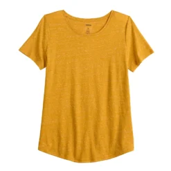 Women's Sonoma Goods For Life® Short Sleeve Curved Hem Crewneck Tee -Outlet Clothiza Store 5815853 ALT5