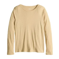 Women's Sonoma Goods For Life® Adaptive & Easy Dressing Everyday Long Sleeve Top -Outlet Clothiza Store 5816132 Light Tan