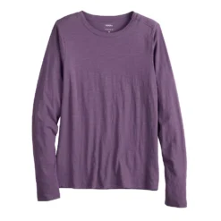 Women's Sonoma Goods For Life® Adaptive & Easy Dressing Everyday Long Sleeve Top -Outlet Clothiza Store 5816132 Purple