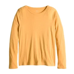 Women's Sonoma Goods For Life® Adaptive & Easy Dressing Everyday Long Sleeve Top -Outlet Clothiza Store 5816132 Texture Gold
