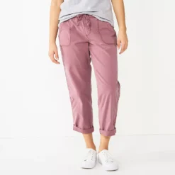 Women's Sonoma Goods For Life® Paperbag Waist Capri Pants -Outlet Clothiza Store 5817195 Purple