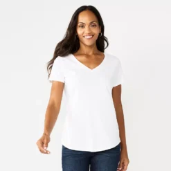 Women's Sonoma Goods For Life® Essential V-Neck Tee -Outlet Clothiza Store 5824995 White