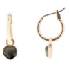 Sonoma Goods For Life® Grey Semi Pendant Hoop Earrings
