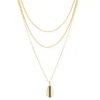 Sonoma Goods For Life® Gold Tone 3 Row Multi Chain Semi Bar Teardrop Pendant Necklace