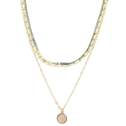 Sonoma Goods For Life® 3 Row Semi Pendant Necklace