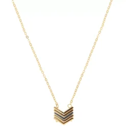 Sonoma Goods For Life® Two Tone Chevron Pendant Necklace