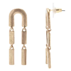 Sonoma Goods For Life® Gold Tone Shaky Bar U Shaped Drop Earrings