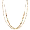 Sonoma Goods For Life® Gold Tone Two Row Multi Color Beads Necklace