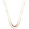 Sonoma Goods For Life® 2 Multi Row Chain And Color Beads Long Necklace