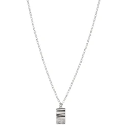 Sonoma Goods For Life® Rhod Wavy Textured Bar Pendant Necklace