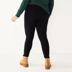 Plus Size Sonoma Goods For Life® Essential Mid-Rise Leggings -Outlet Clothiza Store 5840241 ALT