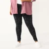 Plus Size Sonoma Goods For Life® Essential Mid-Rise Leggings
