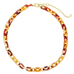 Sonoma Goods For Life® Gold Tone Metal & Warm Multi Colored Resin Links Necklace