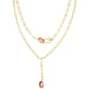 Sonoma Goods For Life® Gold Tone Red Resin Two-Row Link Necklace