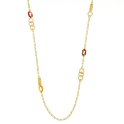 Sonoma Goods For Life® Gold Tone Warm Multi Resin Link Station Necklace