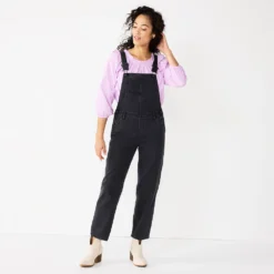 Women's Sonoma Goods For Life® Cropped Jean Overalls -Outlet Clothiza Store 5841608 Black Wash