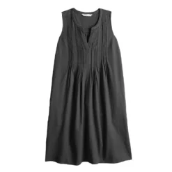 Women's Sonoma Goods For Life® Sleeveless Pintuck Tank Dress -Outlet Clothiza Store 5903884 Black