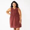 Plus Size Sonoma Goods For Life® Sleeveless Pintuck Tank Dress
