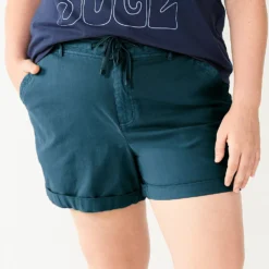 Plus Size Sonoma Goods For Life® Utility Shorts -Outlet Clothiza Store 5926948 Blue