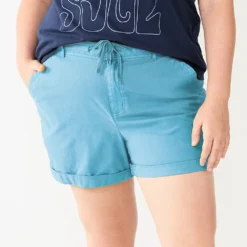 Plus Size Sonoma Goods For Life® Utility Shorts -Outlet Clothiza Store 5926948 Light Blue