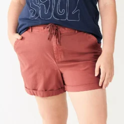 Plus Size Sonoma Goods For Life® Utility Shorts -Outlet Clothiza Store 5926948 Maron Petl