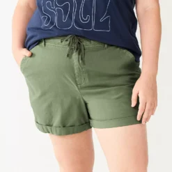 Plus Size Sonoma Goods For Life® Utility Shorts -Outlet Clothiza Store 5926948 Olive