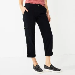 Women's Sonoma Goods For Life® Cargo Utility Capri Pants -Outlet Clothiza Store 5928818 Black