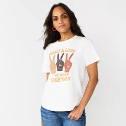 Women's Sonoma Goods For Life® Relaxed Graphic Tee -Outlet Clothiza Store 5974706 Ivory Peace