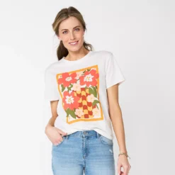 Women's Sonoma Goods For Life® Relaxed Graphic Tee -Outlet Clothiza Store 5974706 Red Floral