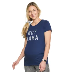 Maternity Sonoma Goods For Life® Fitted Crewneck Graphic Tee -Outlet Clothiza Store 6120299 Boy Mama Graphic