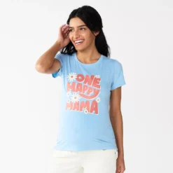 Maternity Sonoma Goods For Life® Fitted Crewneck Graphic Tee -Outlet Clothiza Store 6120299 One Happy Mama