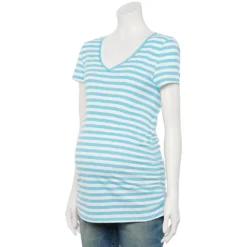 Maternity Sonoma Goods For Life® Essential V-Neck Tee -Outlet Clothiza Store 6120474 Blue White Stripe