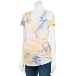 Maternity Sonoma Goods For Life® Essential V-Neck Tee -Outlet Clothiza Store 6120474 Neutral Tie Dye