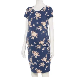 Maternity Sonoma Goods For Life® Everyday T-Shirt Dress -Outlet Clothiza Store 6120641 Navy Floral