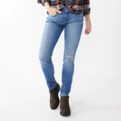 Women's Sonoma Goods For Life® Supersoft Stretch Midrise Skinny Jeans -Outlet Clothiza Store 6124976 Donner Destructed