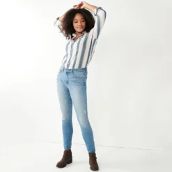 Women's Sonoma Goods For Life® Curvy High-Waisted Skinny Jeans -Outlet Clothiza Store 6196673 ALT4